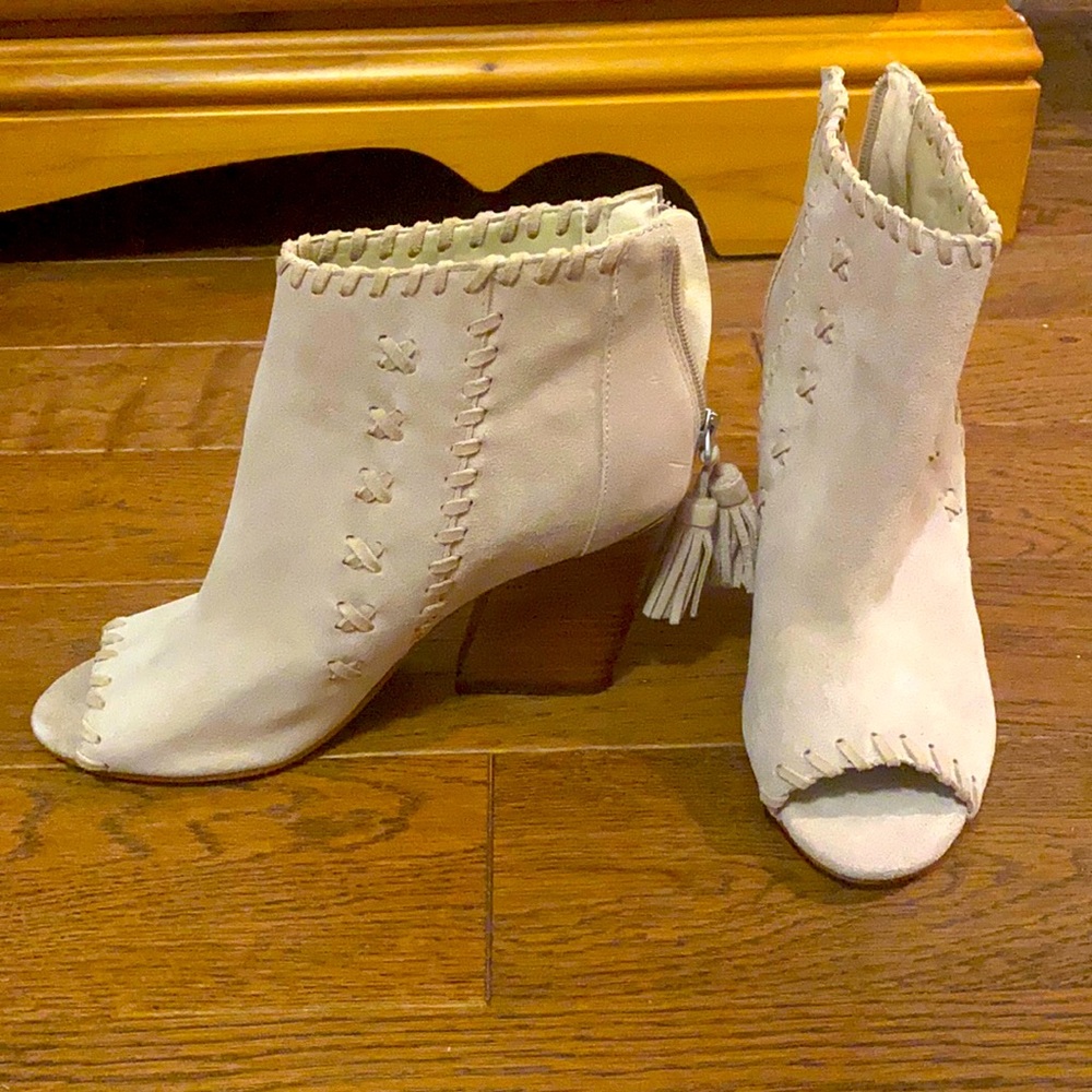 Marc Fisher Suede Open Toe Booties Size 8 - image 1